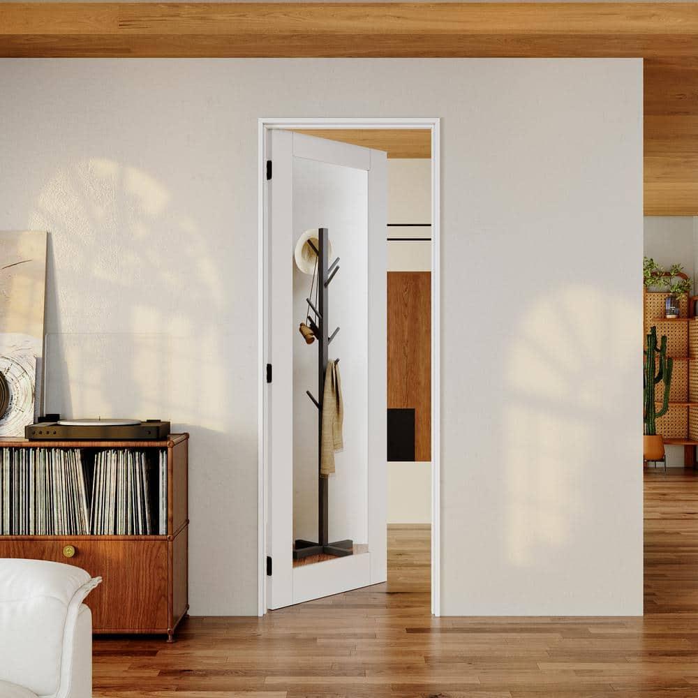 ARK DESIGN 1 Lite Mirrored Prefinished Door Slab Solid Manufactured Wood Core Standard Door