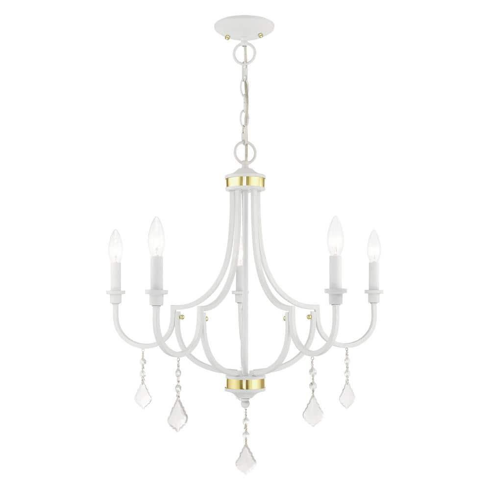 Livex Lighting Glendale 5 - Light Chandelier in  White
