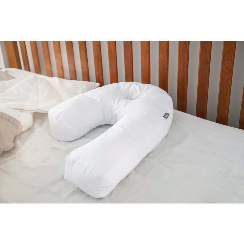 DMI Body Pillow, Side Sleeper Pillow and Pregnancy Pillow with Contoured Support for Neck, Back, Hip, Joint Pain and Sciatica Relief with Removable Washable Cover, Firm, Full Body Pillow