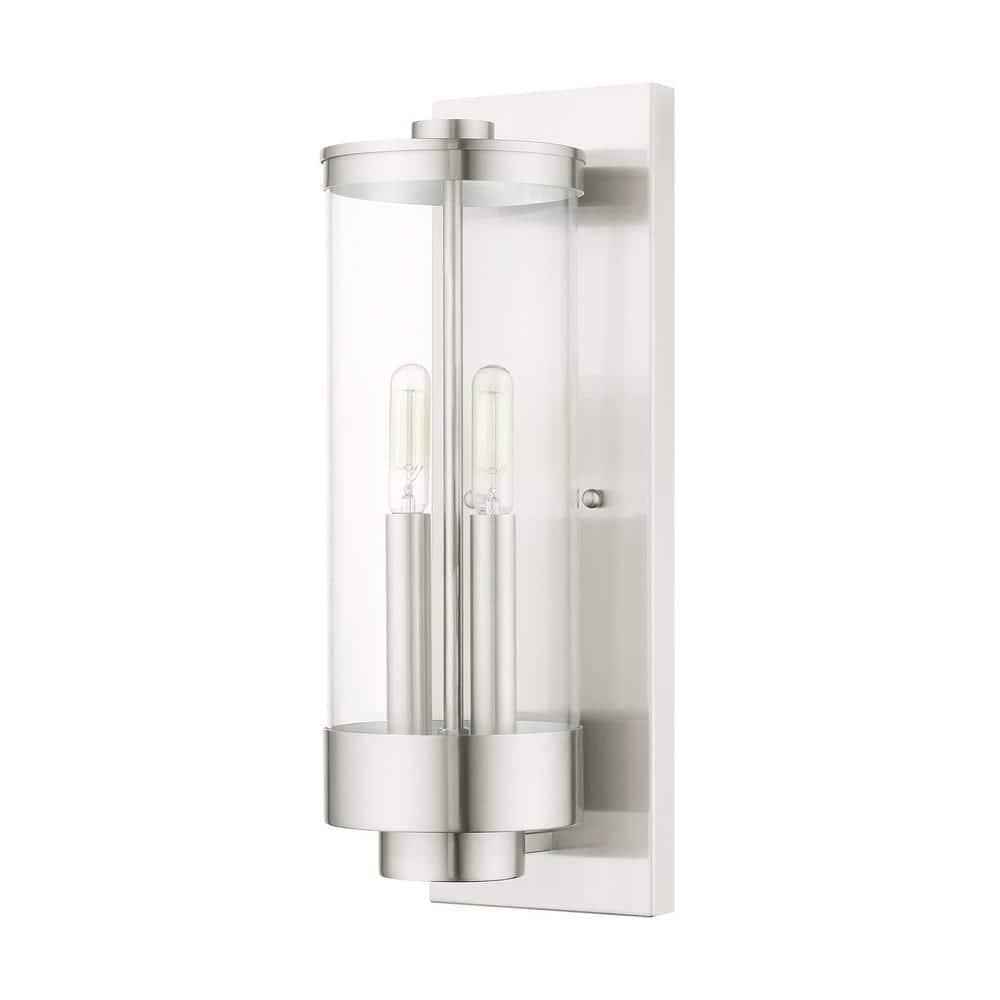 Livex Lighting Hillcrest 2 - Light Wall Light in  Brushed Nickel