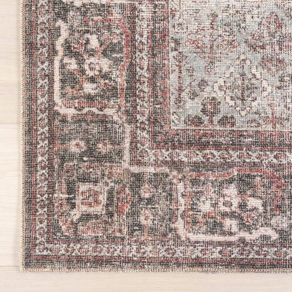 Nuloom Hillstone Collection Maybelle Traditional Vintage Medallion Area Rug, 7' 10" x 10', Grey