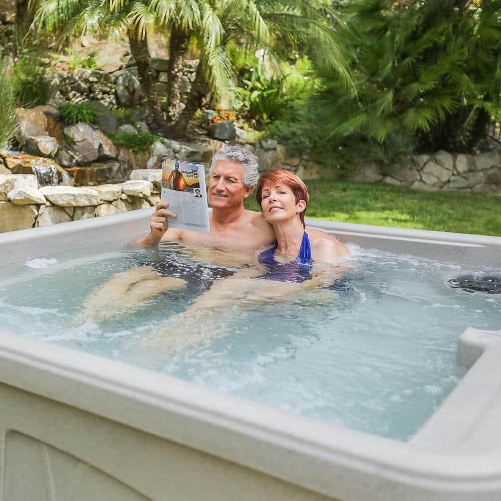 Lifesmart Spas and Saunas Lifesmart Spas LS350DX 110 Volt 5-Person 28-Jet Rectangle Plug and Play Hot Tub with Ozonator