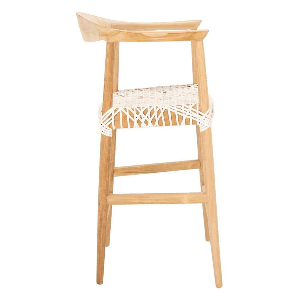 Bandelier Counter Stool - Natural/White - Safavieh