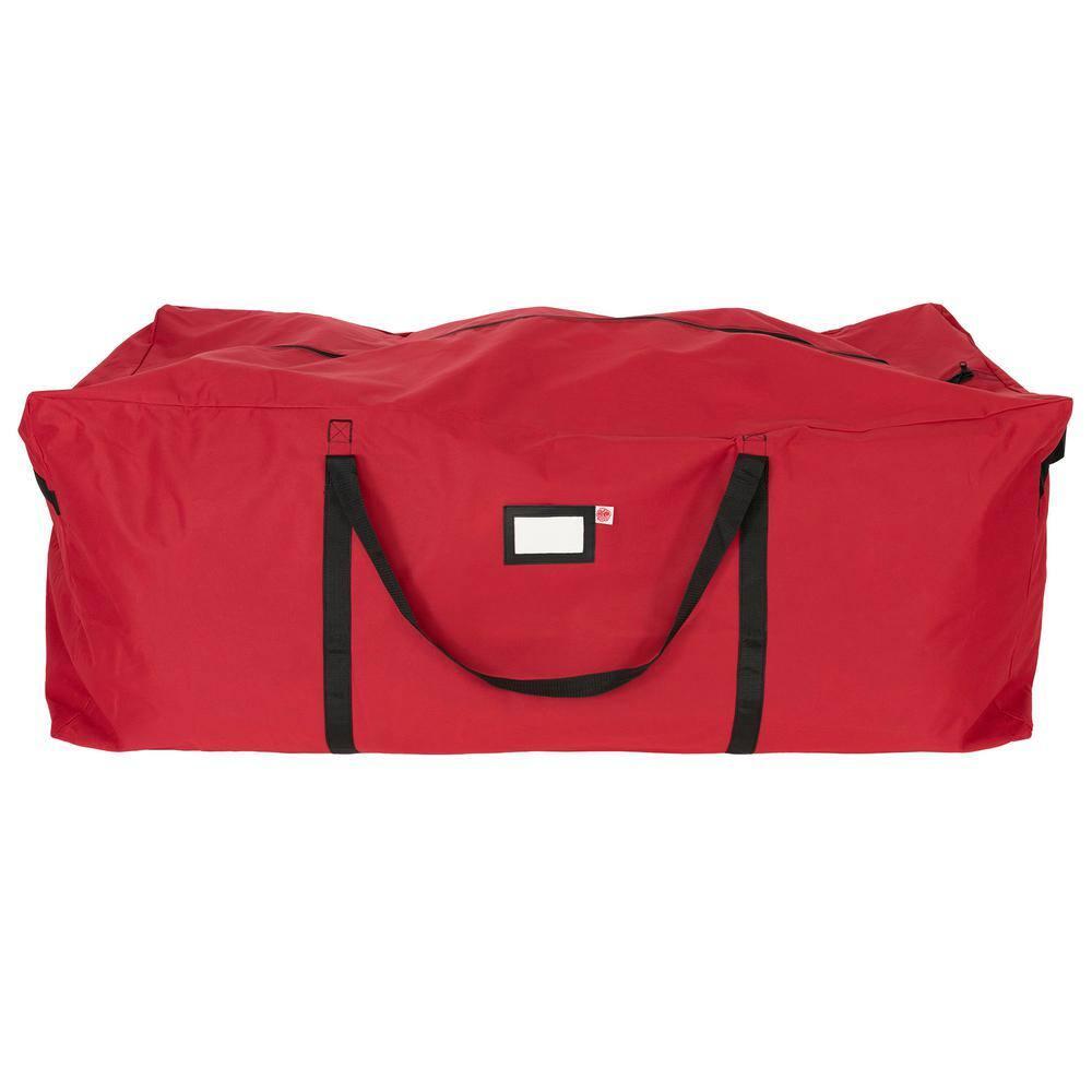 Santa's Bag 6'-9' Extra Large Tree Storage Bag: TreeKeeper, Polyester, Built-In Handles, Christmas Tree Storage, Red
