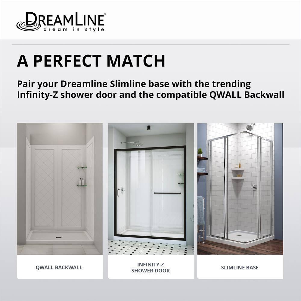 SlimLine 48" x 32" Single Threshold Shower Base
