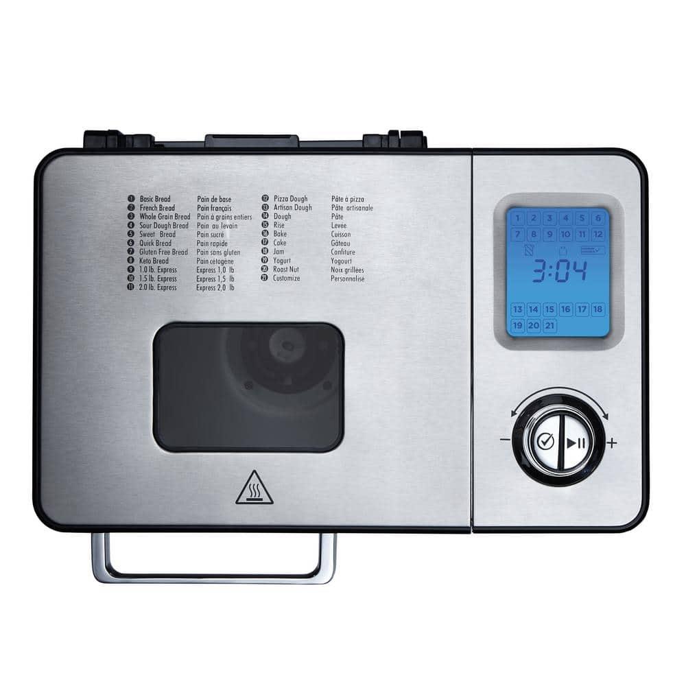 Hamilton Beach Premium Bread Make Machiner, Auto Fruit and Nut Dispenser, 21 Settings, Stainless Steel