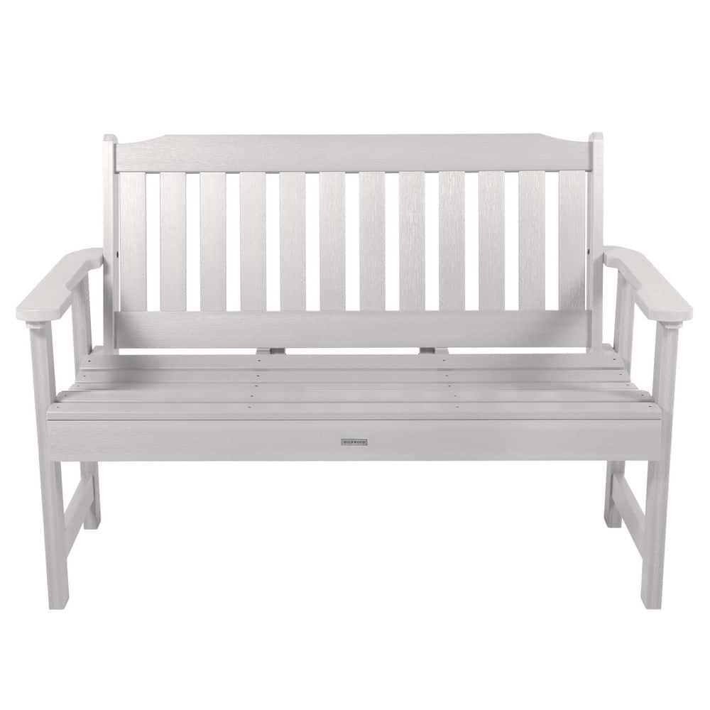 4' Lehigh Garden Bench White - highwood: Durable Poly Lumber, Fade-Resistant, 500lb Capacity