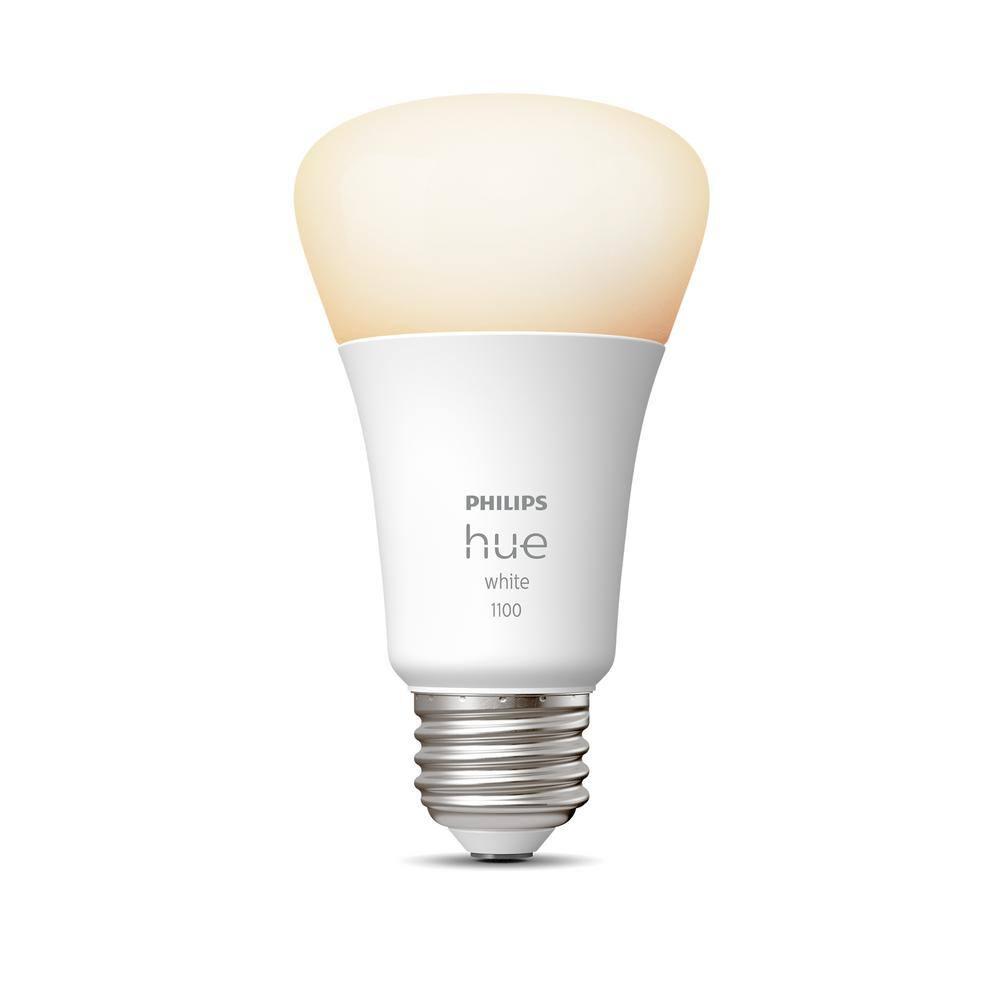Philips Hue A19 75W Smart LED Bulb White: Dimmable, Smartphone Controlled, 1100 Lumens, Energy Star Certified