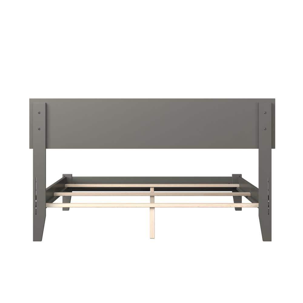 AFI Furnishings Orlando Full Traditional Bed with Open Footboard and Turbo Charger in Grey