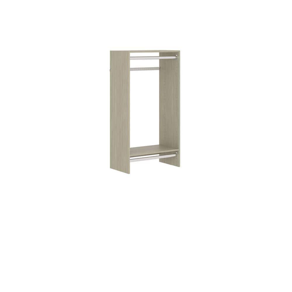 Easy Track 25.13-in W x 14-in D x 48-in H Weathered Grey Solid Wood closet tower