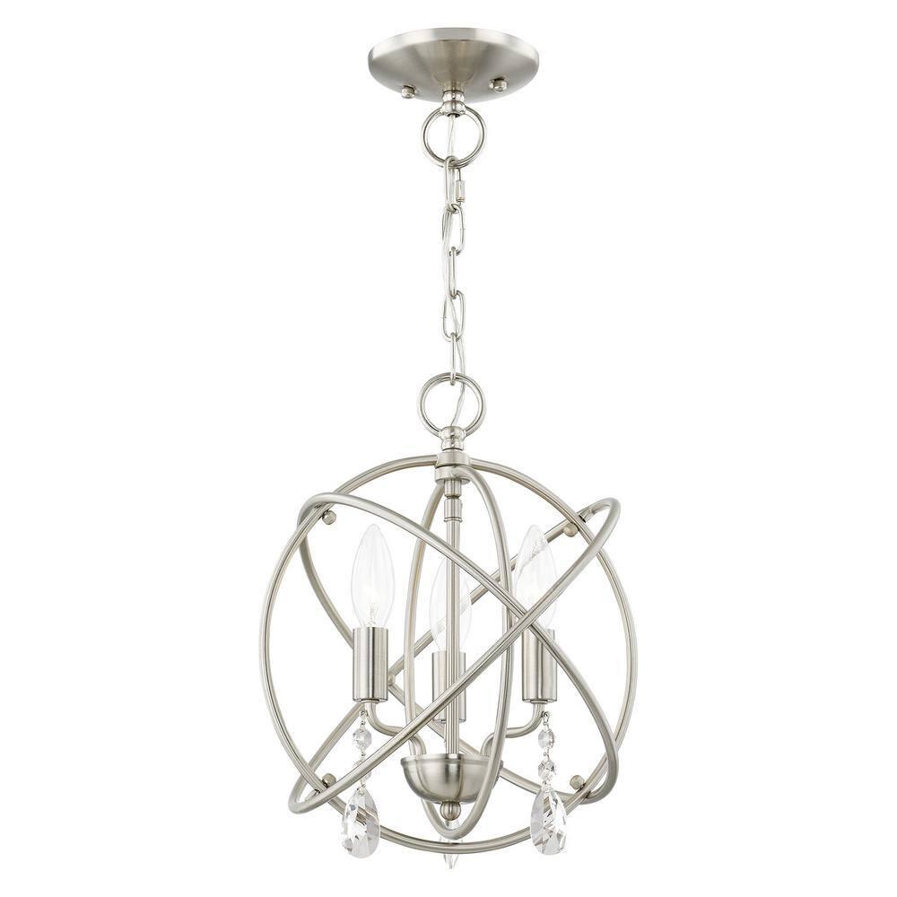 Livex Lighting Aria 3 - Light Chandelier in  Brushed Nickel