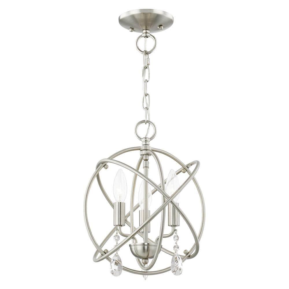 Livex Lighting Aria 3 - Light Chandelier in  Brushed Nickel