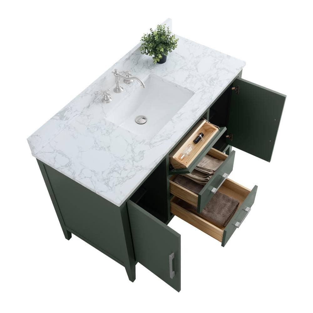 48'' Single Bathroom Vanity with Engineered Marble Top