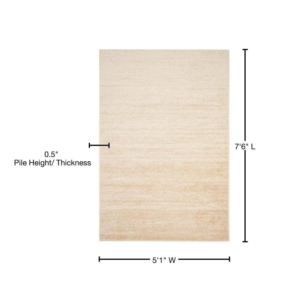 Adirondack ADR113 Machine Made Indoor Area Rug - Champagne/Cream - 5'-1"x7'-6" - Safavieh