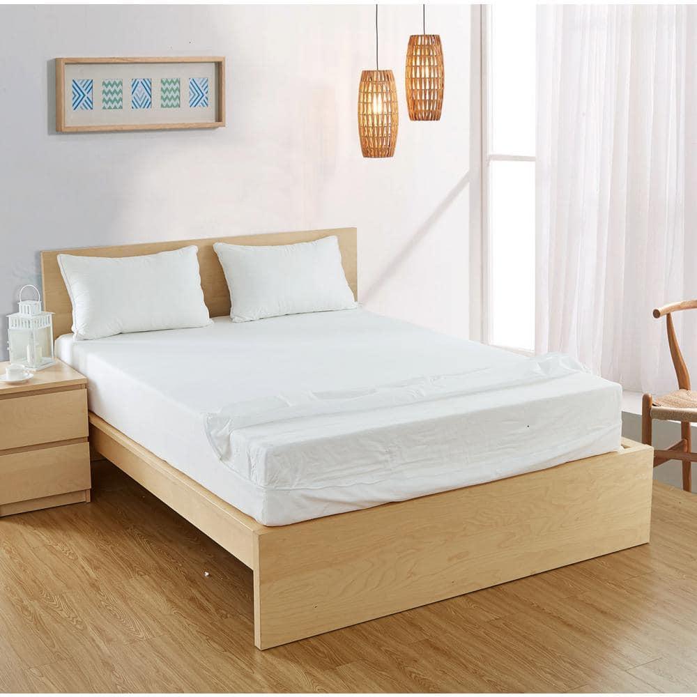 Bargoose Home Textiles 100% Cotton Breathable 9" Deep Mattress Protector, Blocks Dust Mites, Pollen and Pet Dander