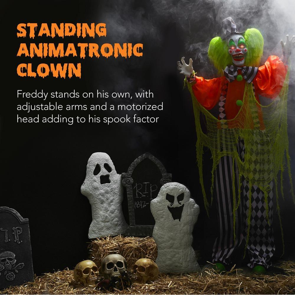 Best Choice Products Funhouse Freddy The Motion Activated Animatronic Killer Clown Halloween Prop w/ Pre-Recorded Lines