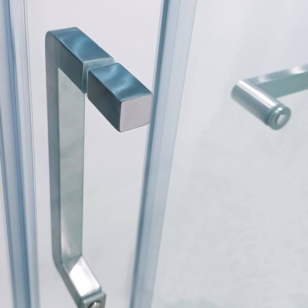 56"-60 ‘W x 75’ Aluminum Framed Single Slide Design Shower Door