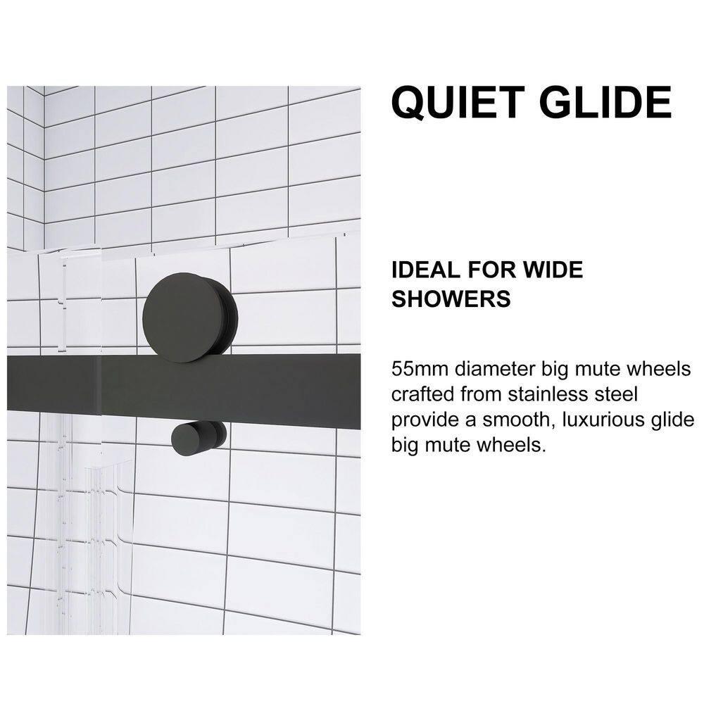 56"-60 ‘W x 75’ Aluminum Framed Shower Door