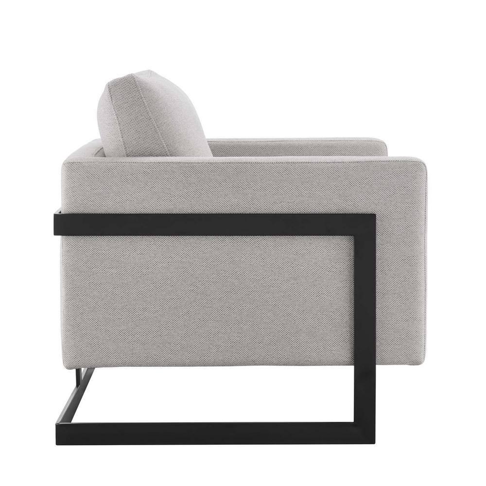 Posse Upholstered Fabric Accent Chair Black Camel