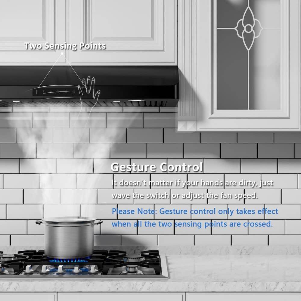 IKITCHEN VIKIO 30" 900 CFM Ducted Under Cabinet Range Hood With Intelligent Control C01-30-BSS