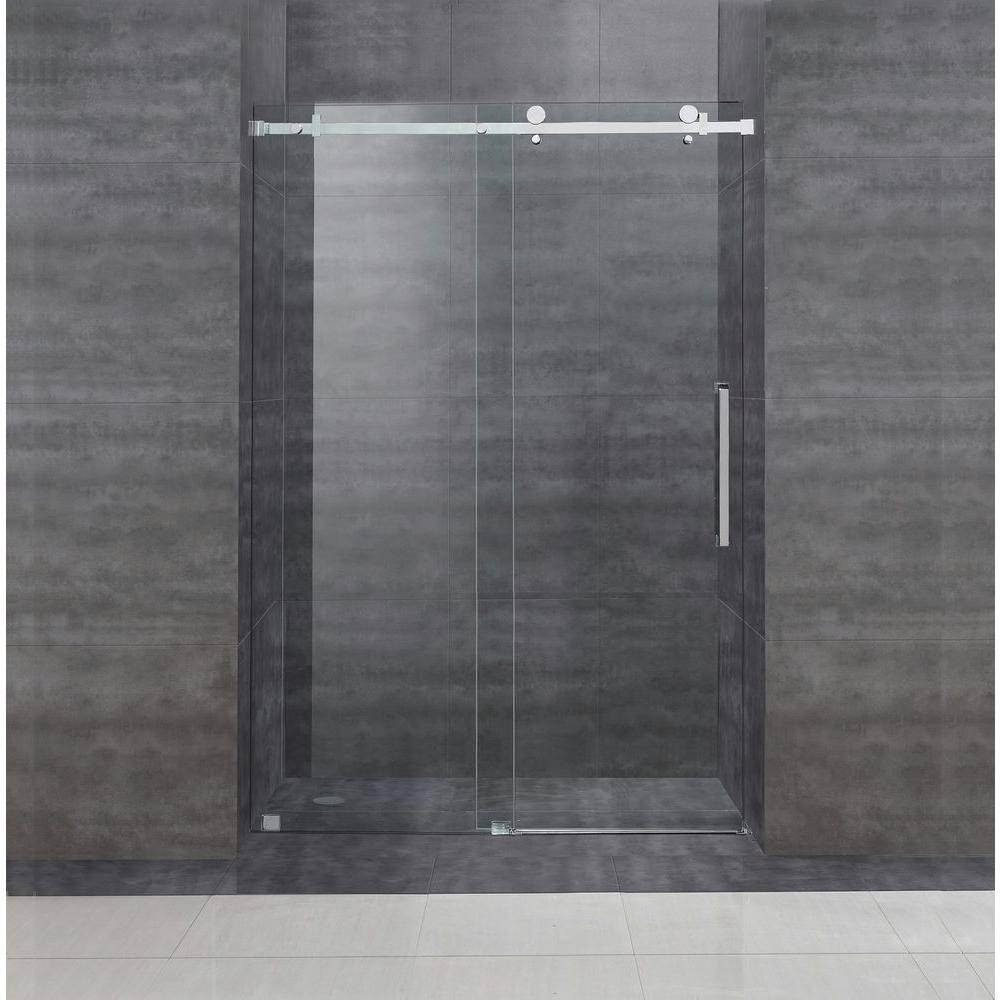 Moselle 75" H Single Sliding Frameless Shower Door