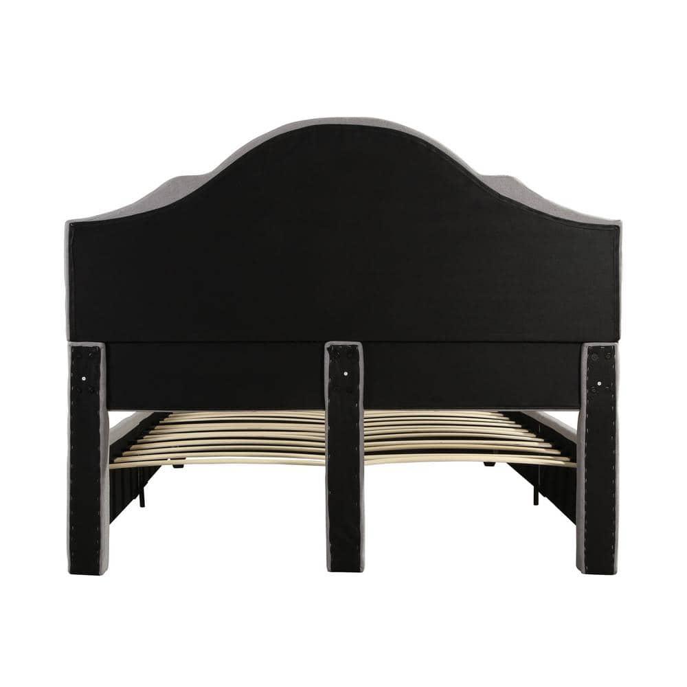 87" Ash Gray Contemporary Handcrafted Queen Size Bed Frame