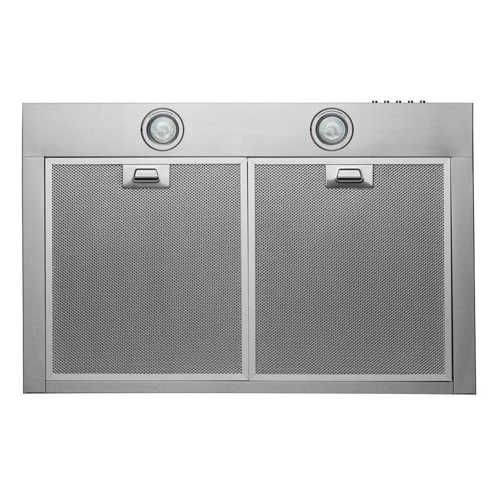 Hauslane Hauslane Wall Mount Range Hood 30 Inch | Wall Chimney | 6” Duct/Ductless Convertible, Strong Suction, Six-layer Aluminum Filters, Changeable LED Lamps, Stove Kitchen Vent Hood WM-530WHT-30B