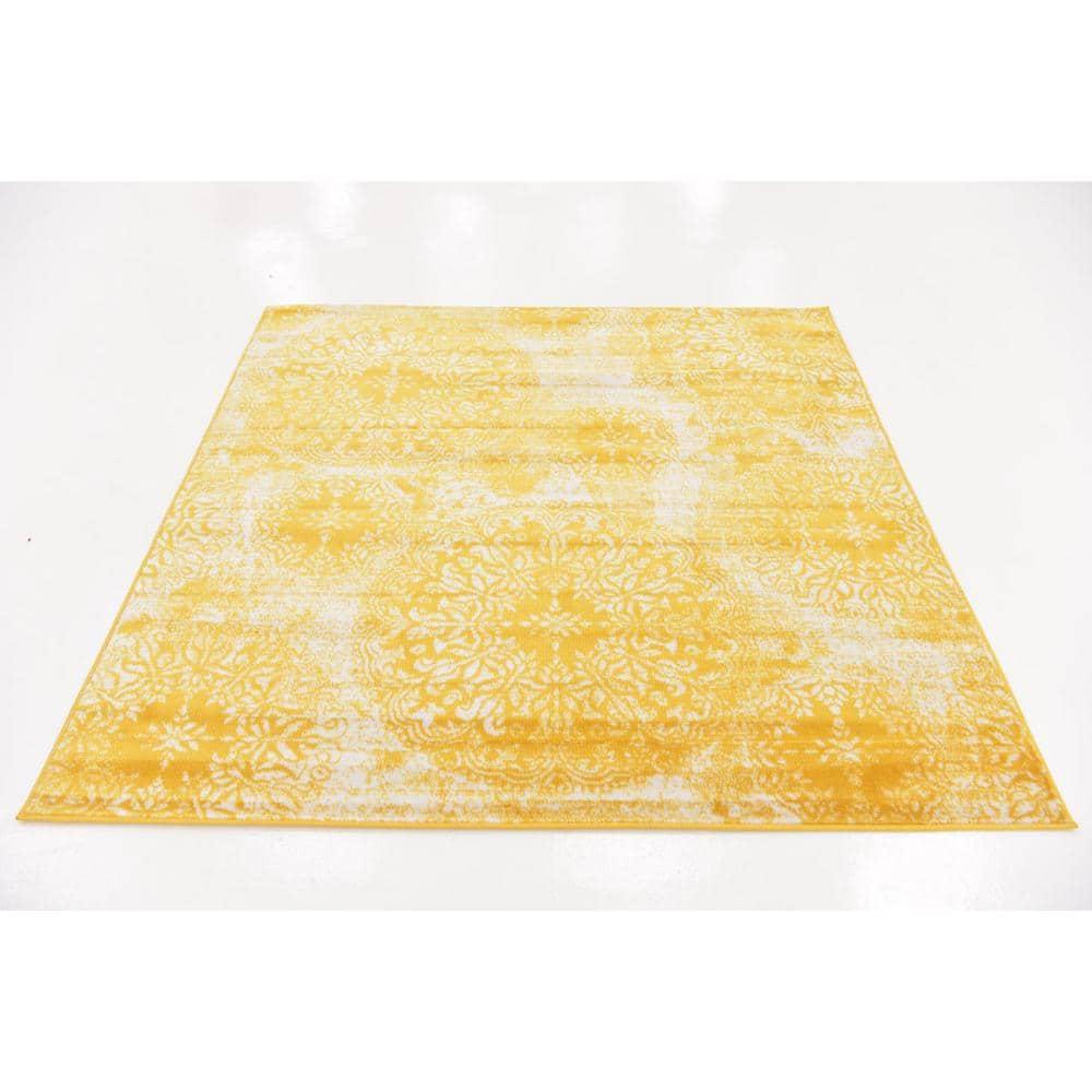 Unique Loom 6' 0 x 6' 0 Sofia Grand Yellow Area Rug