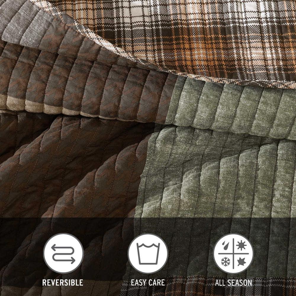 Eddie Bauer Twin Classic Patchwork Quilt Set Green