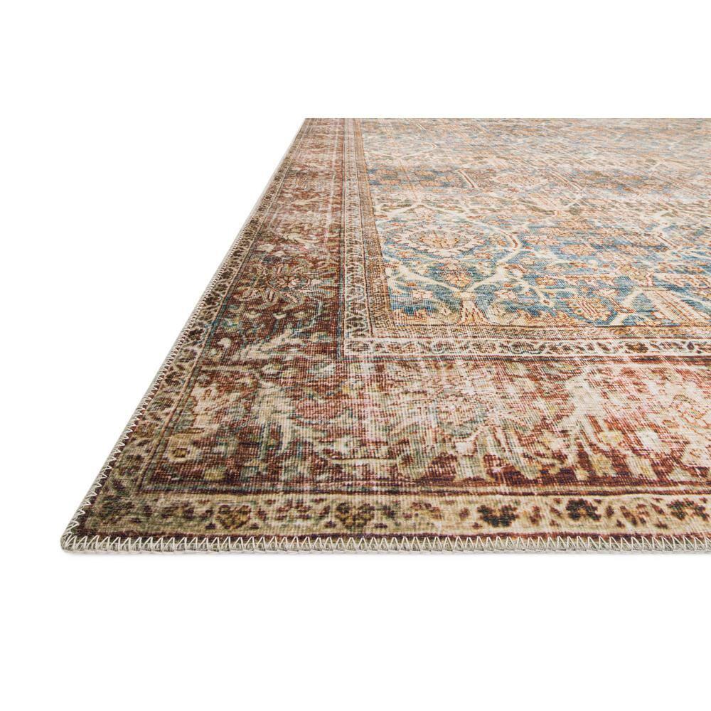 Loloi II Layla Printed Oriental Distressed Ocean / Rust Area Rug
