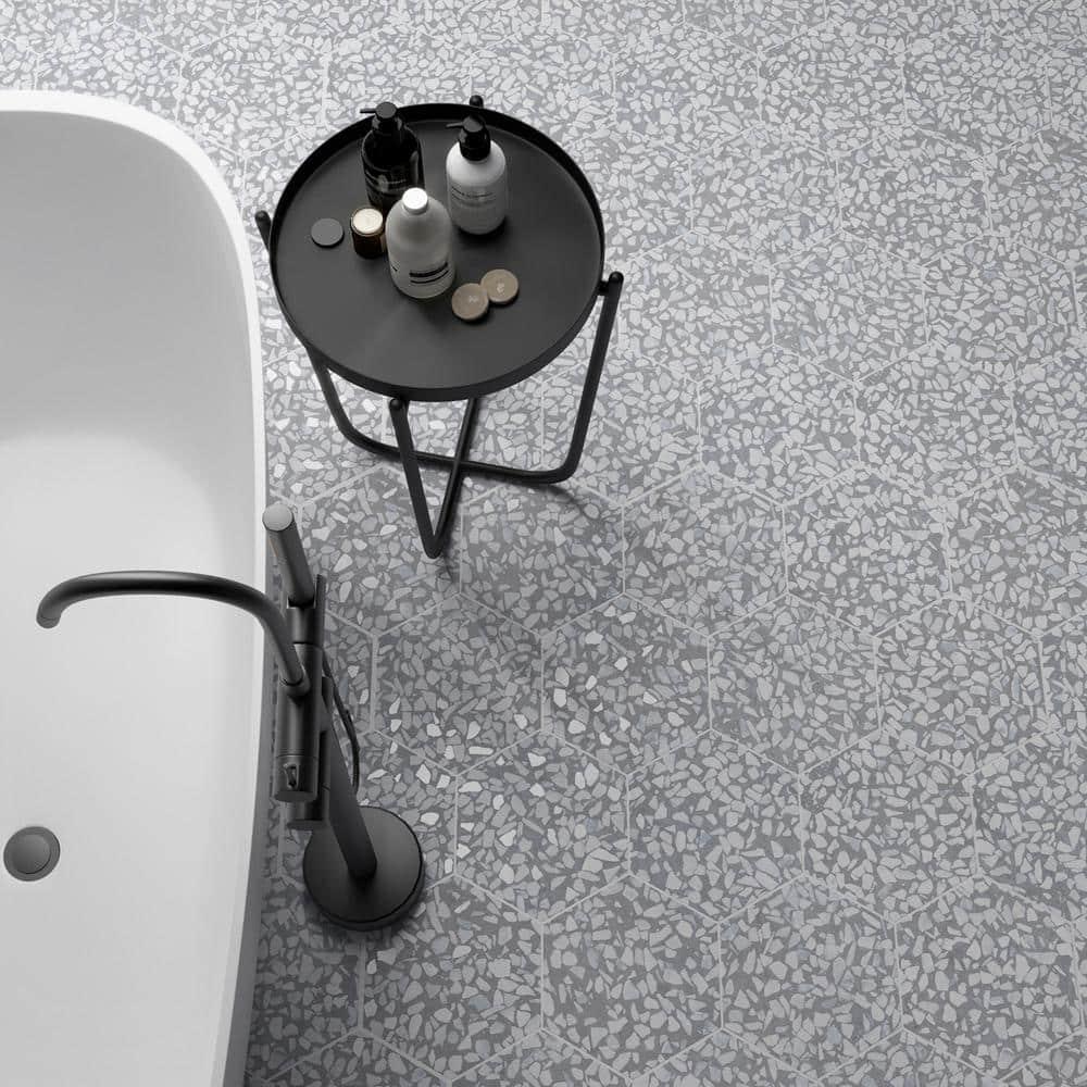 Jurassic Hex 9" Terrazzo Look Porcelain Floor & Wall Tile (8.07 Sq. Ft. / Case)