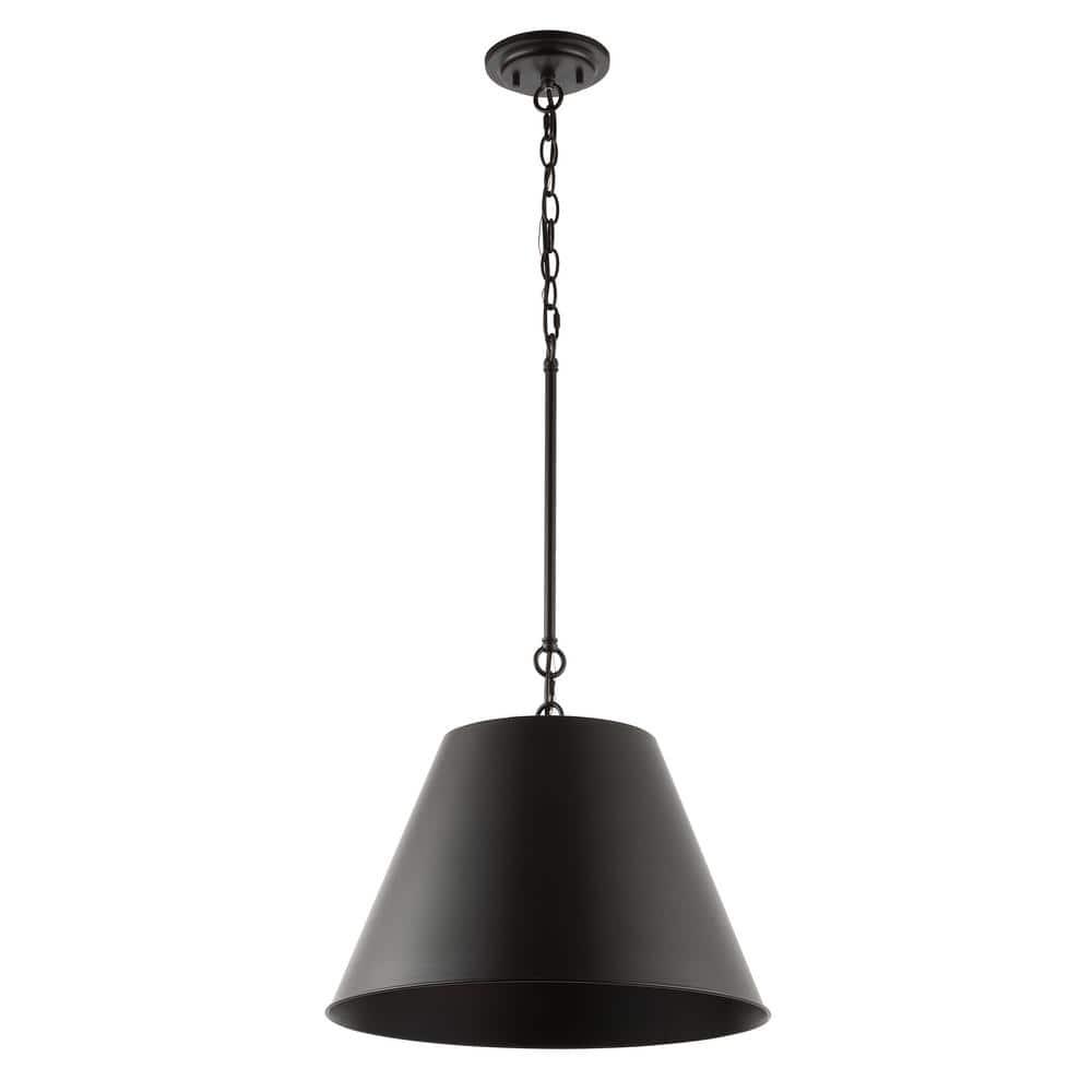 Henry 17.88" 1-Light Industrial Farmhouse Iron LED Pendant, Oil Rubbed Bronze