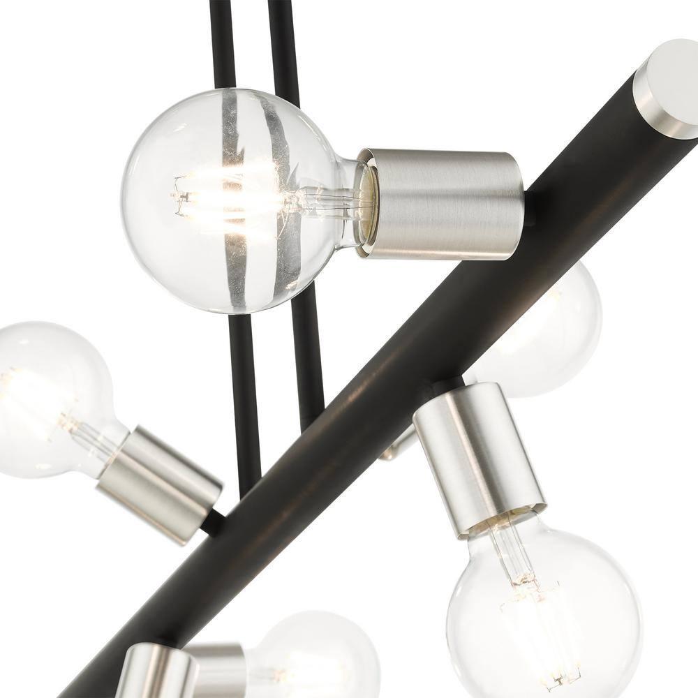 Livex Lighting - Bannister - 6 Light Linear Chandelier in Mid Century Modern