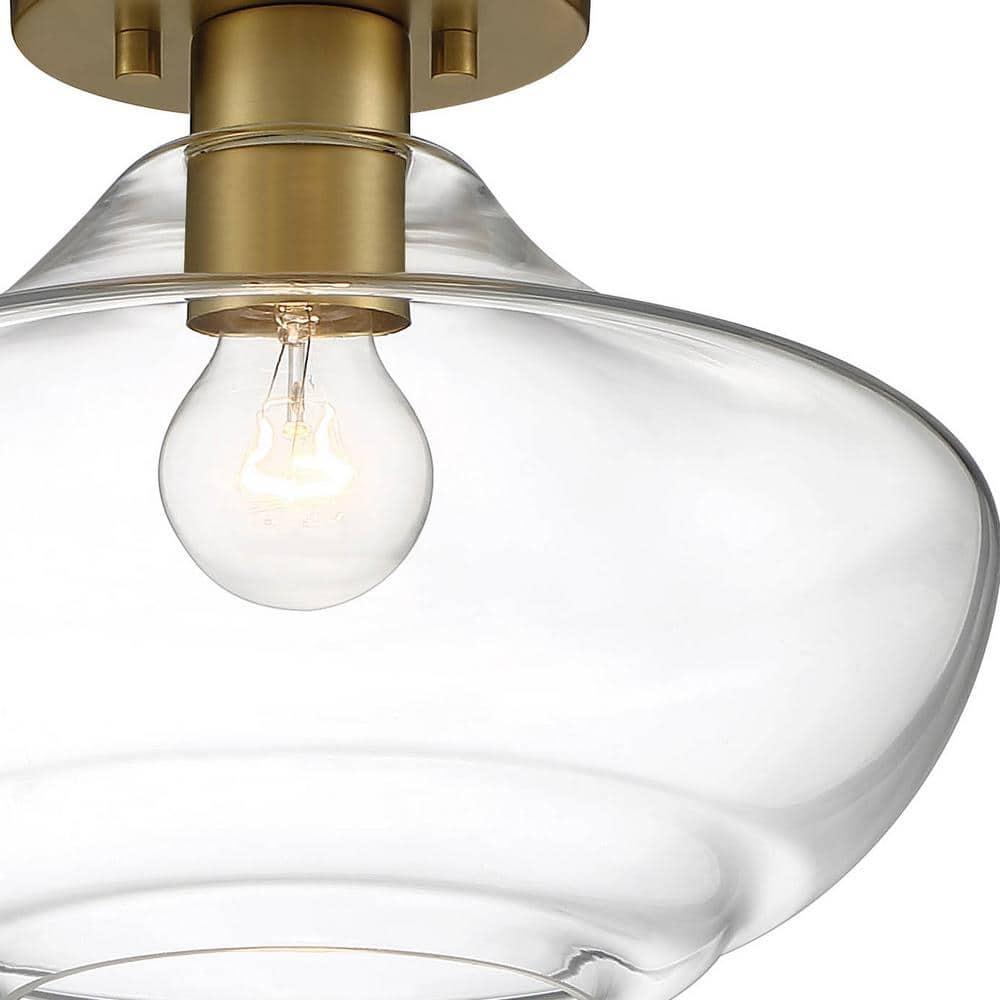 Designers Fountain Emma 1 Light Brushed Gold Semi Flush Mount Ceiling Light, D249M-SF-BG