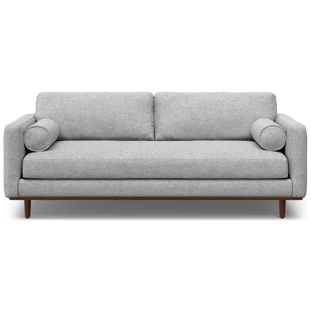 Simpli Home Morrison  Sofa and Ottoman Set in Woven-Blend Fabric | Wayfair