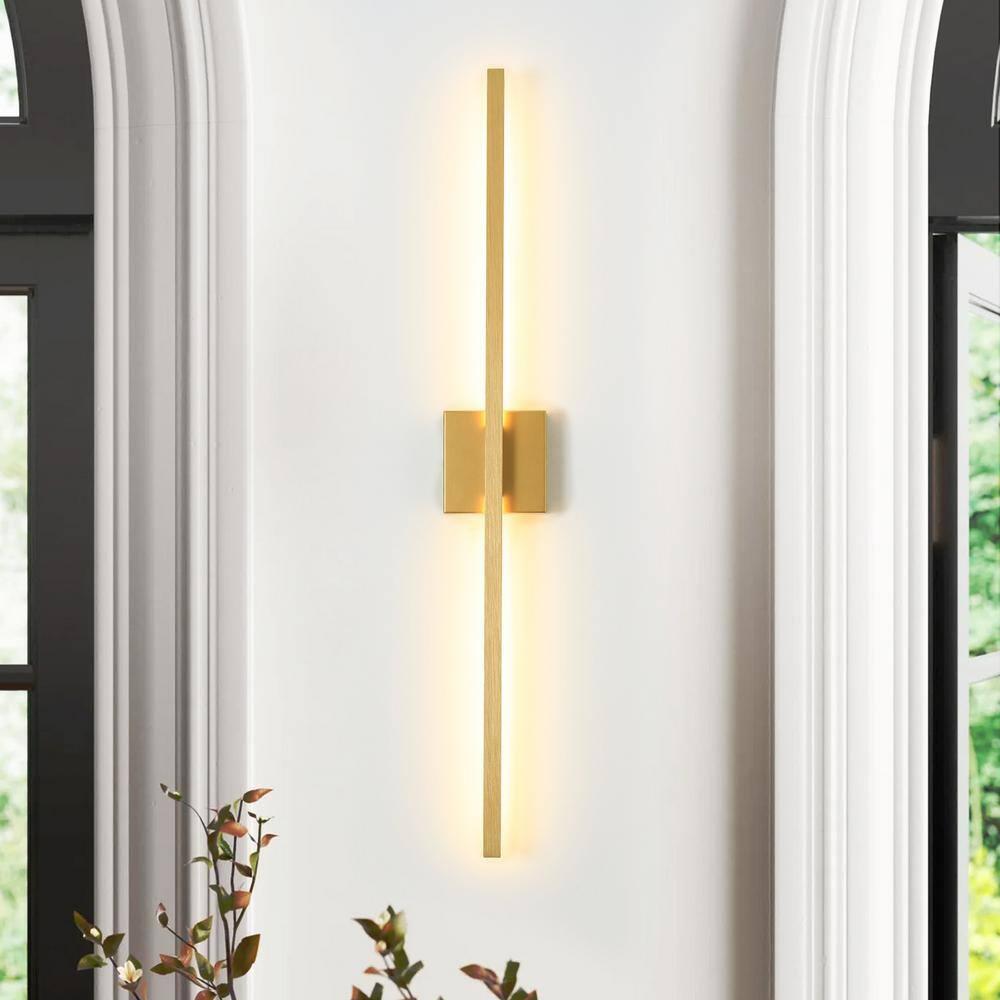 36-Inch Gold and Black Aluminum LED Vanity Light