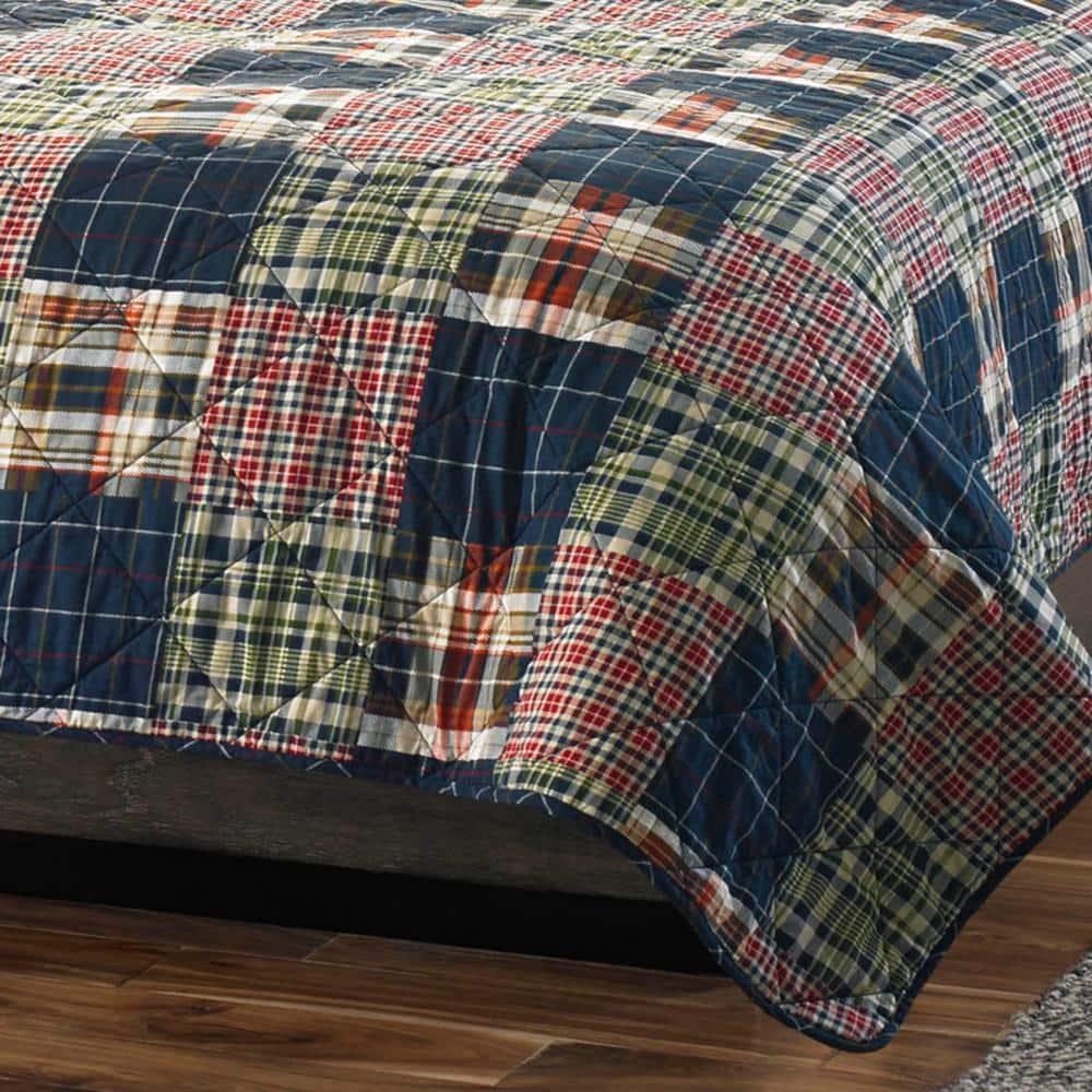 Eddie Bauer Eddie Bauer Madrona Blue Cotton Reversible Quilt Set