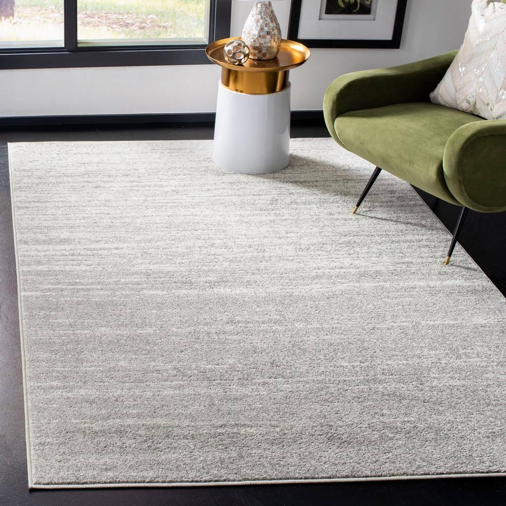 Adirondack ADR113 Machine Made Indoor Area Rug - Light Grey/Grey - 6'x6' - Safavieh