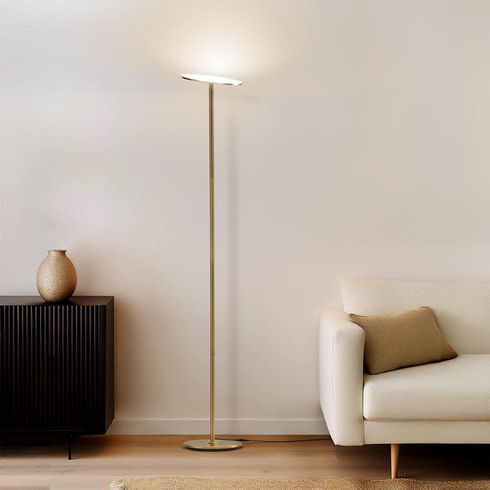 Brightech Sky Industrial 63 in. Dimmable LED Floor Lamp with Adjustable Head