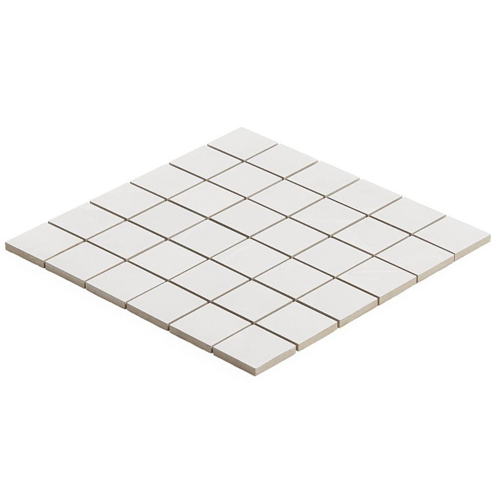 Saroshi Onyx Bianco 11.81 in. x 11.81 in. Matte Porcelain Floor and Wall Mosaic Tile (0.96 sq. ft./Each)