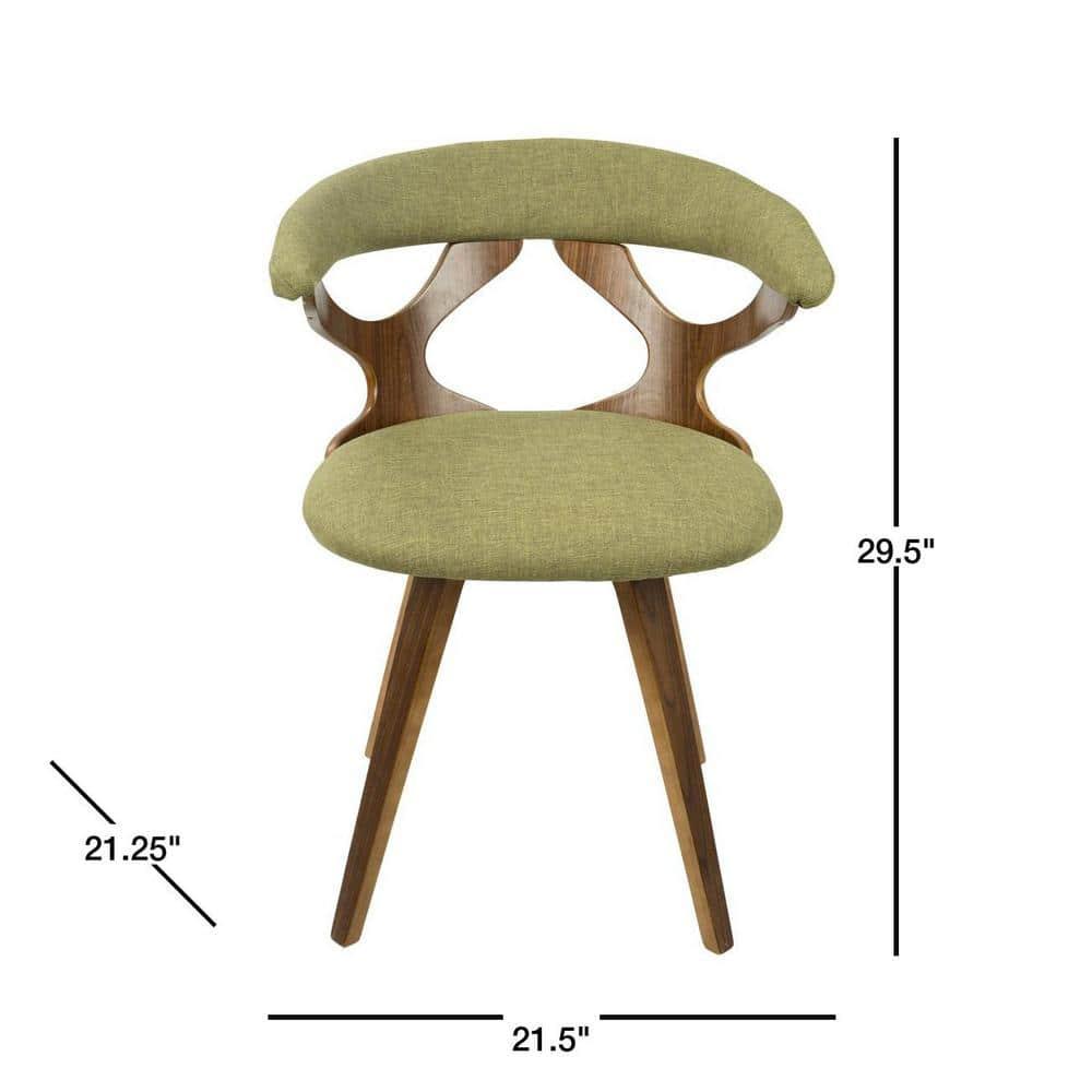 Gardenia Mid-Century Modern Dining Accent Chair with Swivel - LumiSource