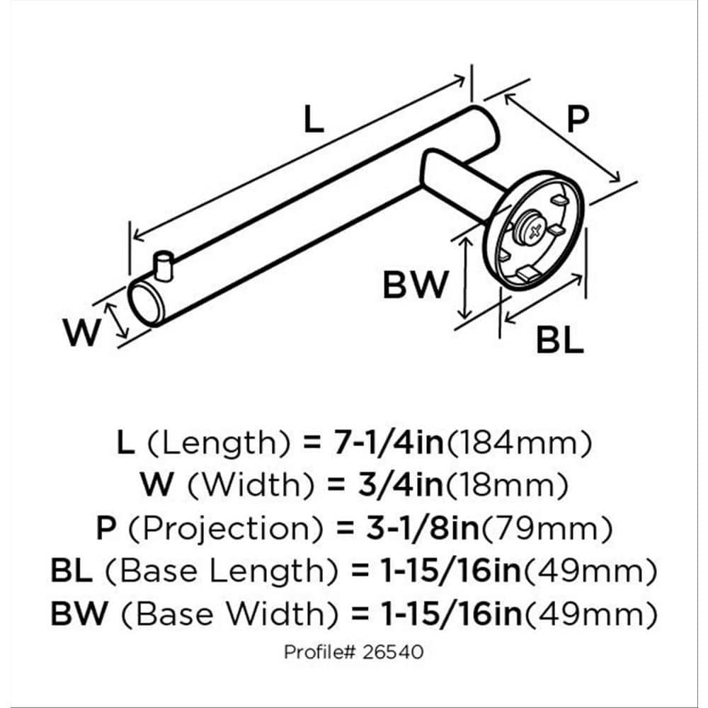 Amerock Arrondi™ Wall Mount Toilet Paper Holder BH26540BBZ