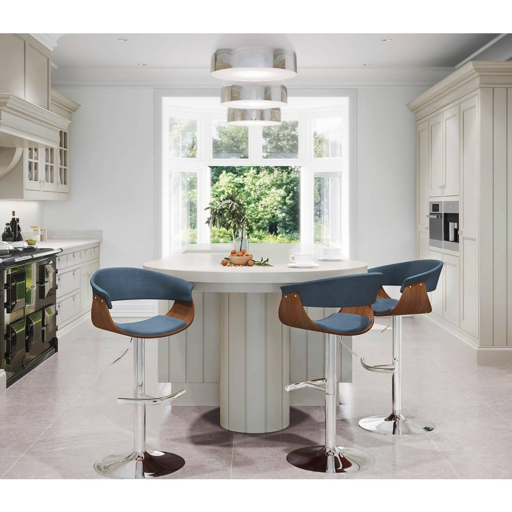 Vintage Mod Adjustable Barstool - Set Of 3