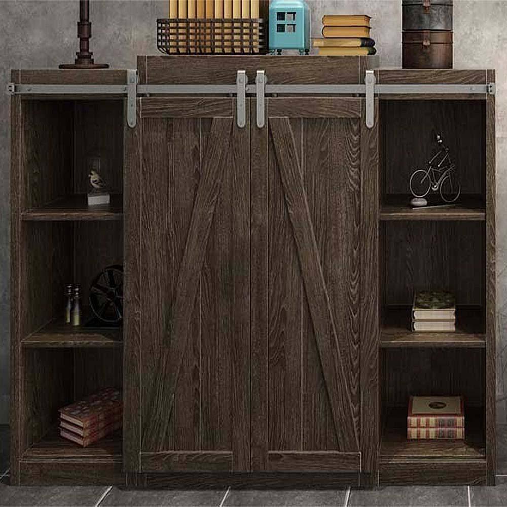 Hook Mini Standard Single Track Barn Door Hardware Kit (Door Not Included)