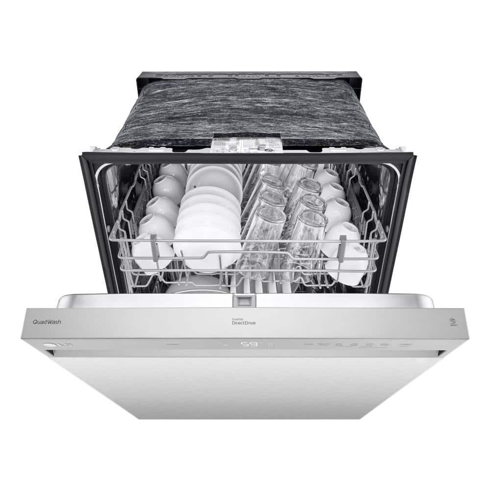 24-inch Wide QuadWash Front Control Dishwasher - Stainless Steel