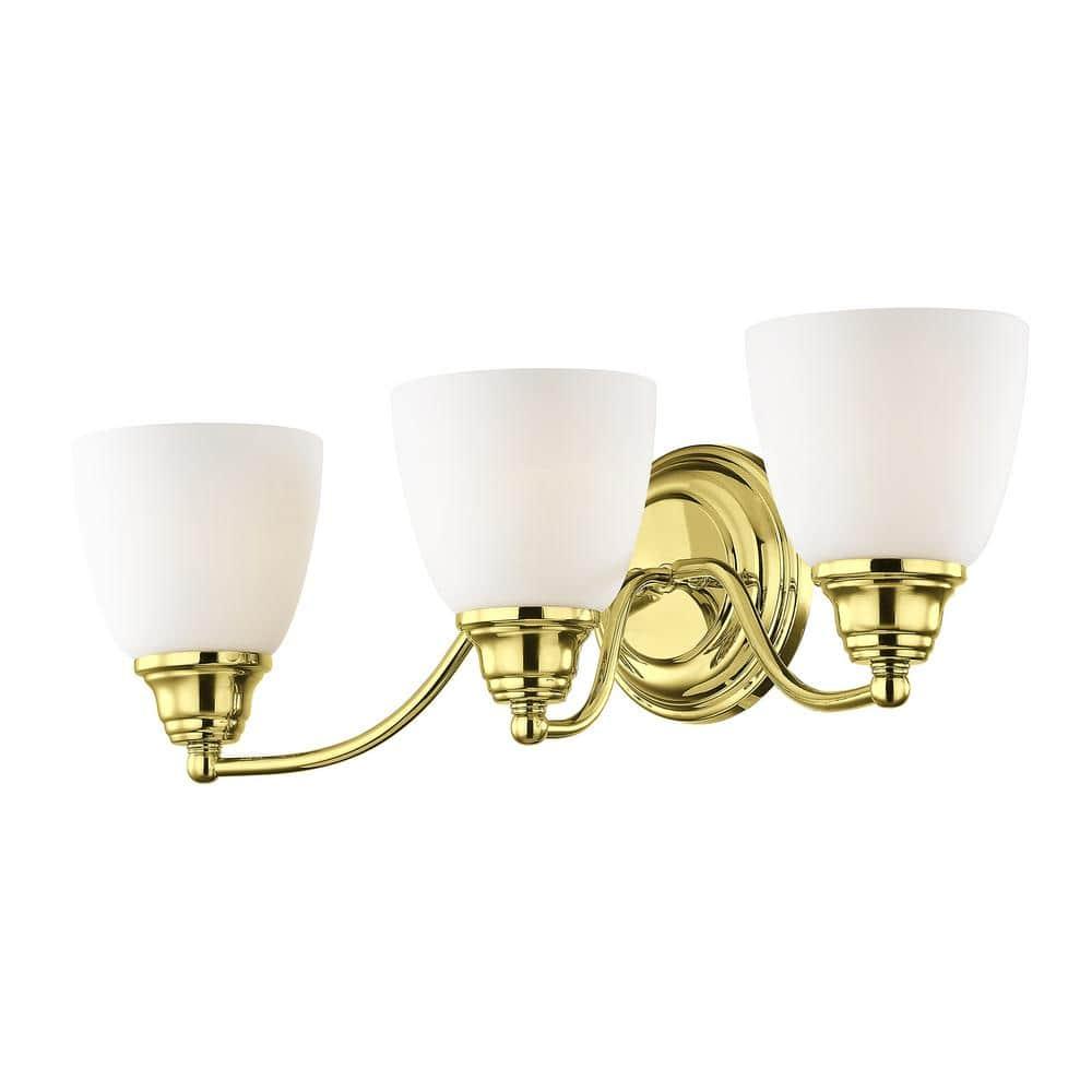 Livex Lighting Somerville 3 - Light Vanity in  Polished Brass