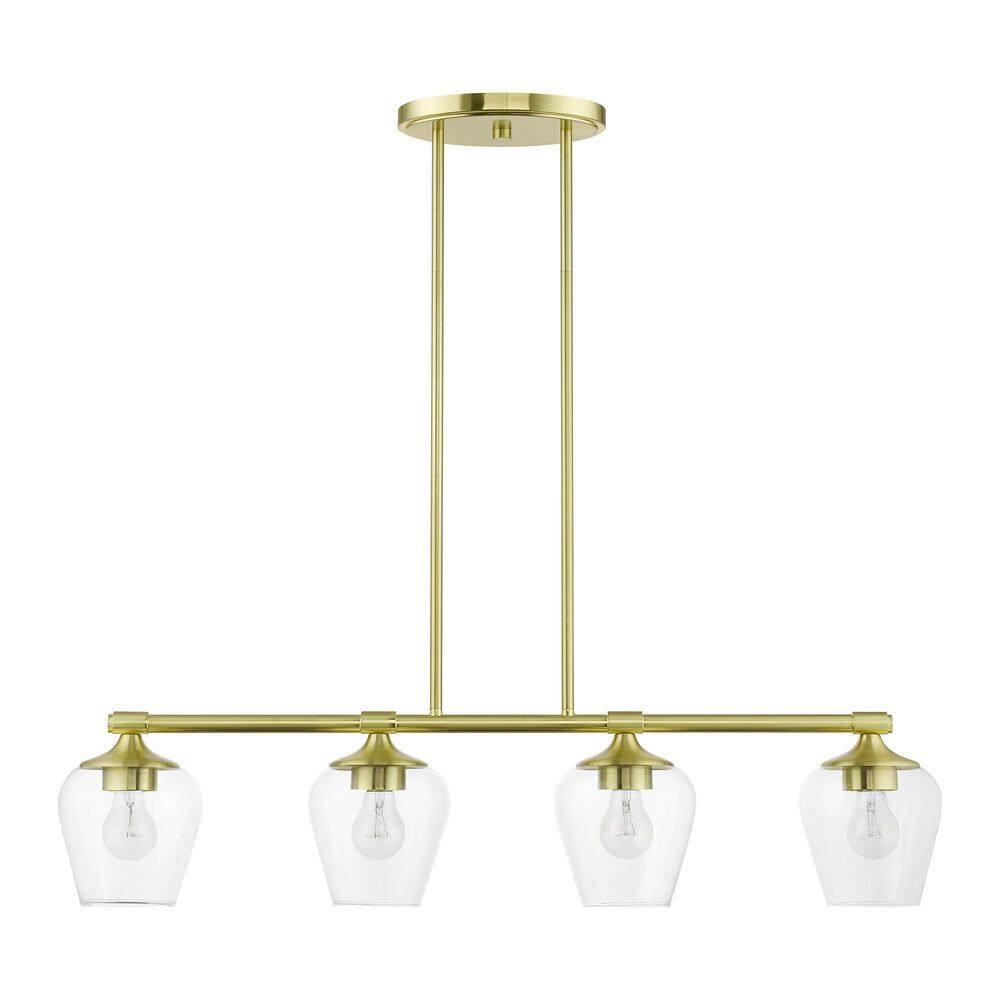Livex Lighting Willow 4 - Light Chandelier in  Satin Brass