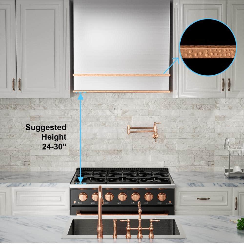 Akicon 30" Stainless Steel 600 CFM Ducted (Vented) Wall Mounted Required Range Hood