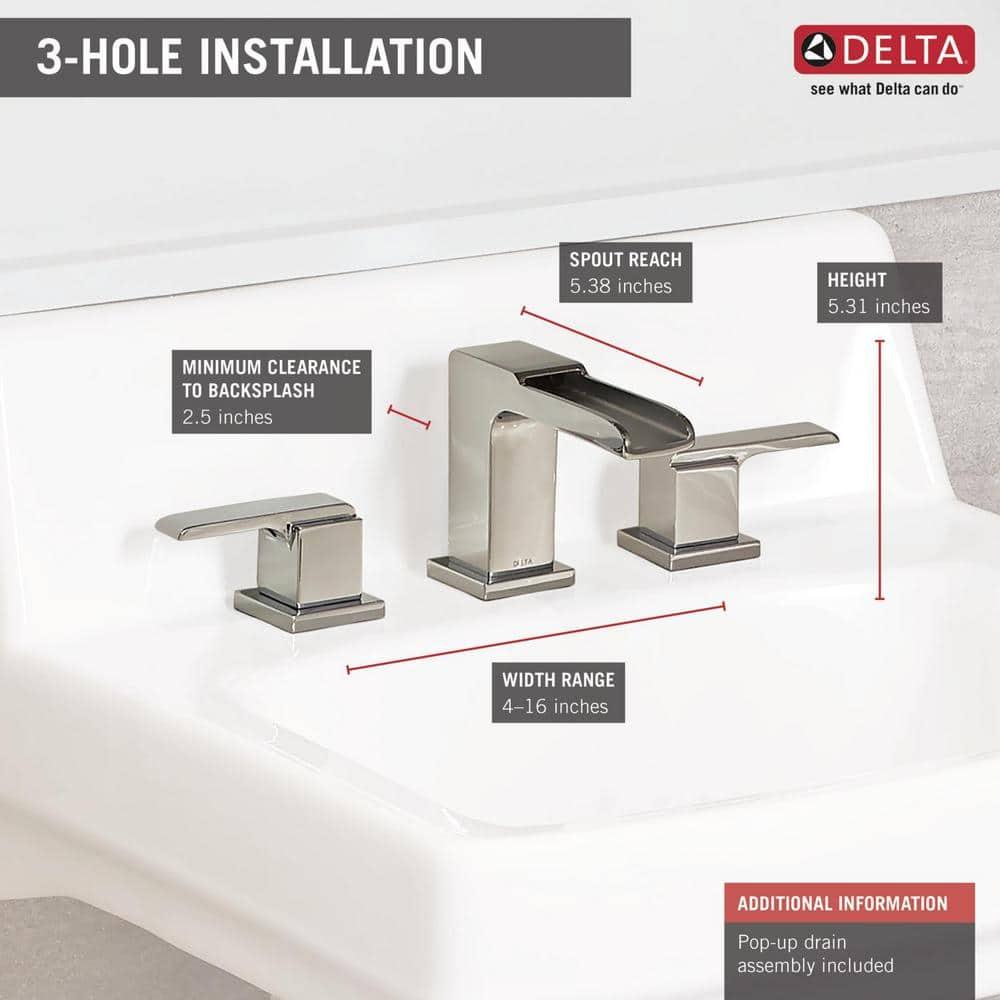Ara Widespread Bathroom Faucet with Drain Assembly and DIAMOND Seal Technology