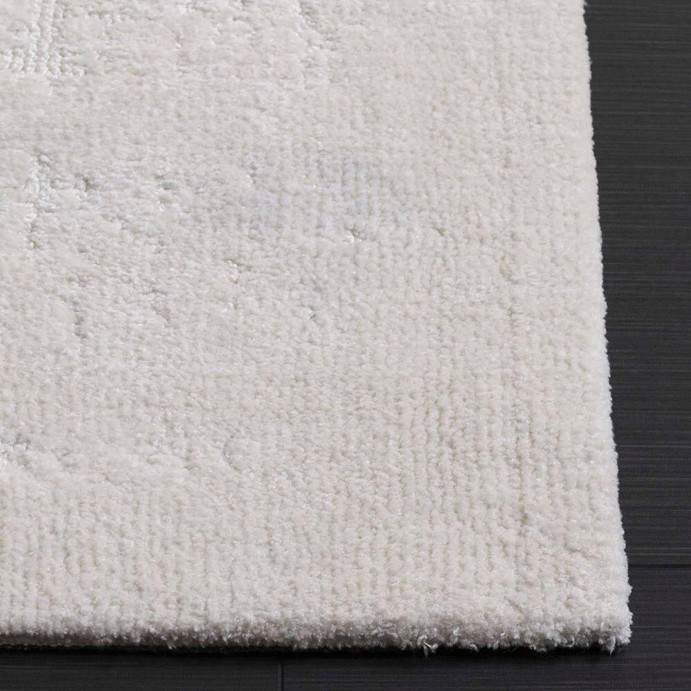 Audrey 4 ft. x 6 ft. Ivory Solid Abstract Area Rug